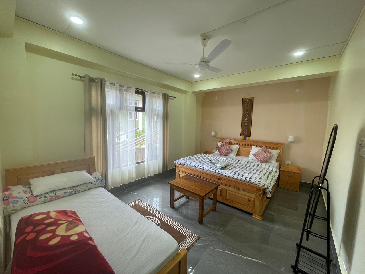 Nangsa Homestay Family Suite with double and single bed Dirang Arunachal Pradesh